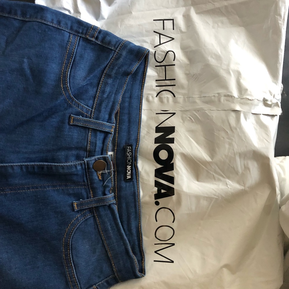 Classic high waist skinny jeans blue